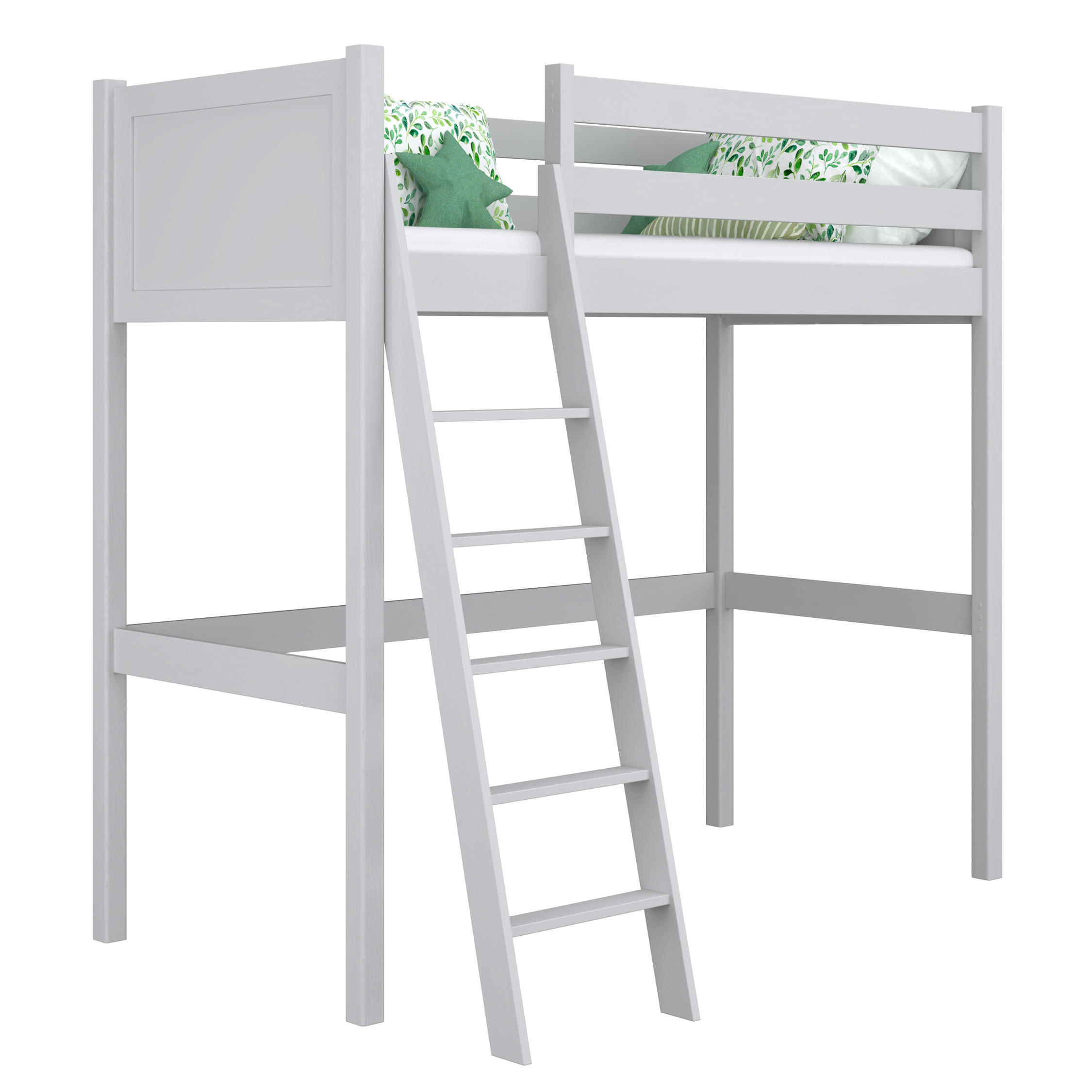 N-Wood Hochbett Grau 100x180 cm