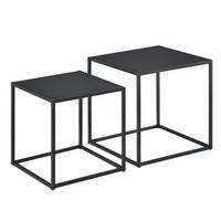 BEISTELLTISCH Morsum im 2er Set - Schwarz, Metall (40/40/40cm) - [en.casa]