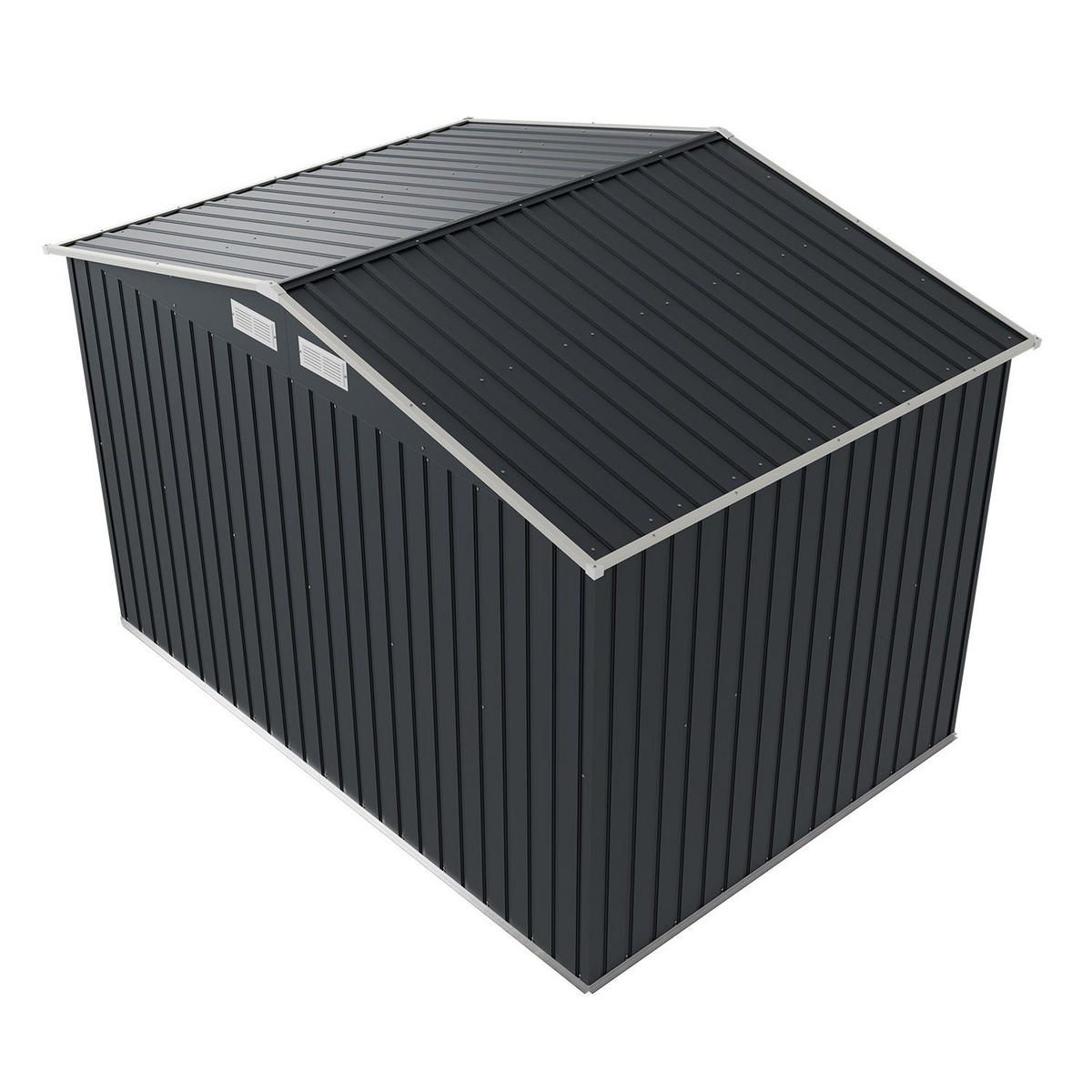 GERÄTESCHUPPEN XL Anthrazit - Anthrazit, Metall (280/190/182cm) - Juskys