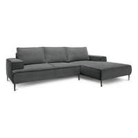 ECKSOFA May Zinkfarben 275 × 44 × 173 cm - Zinkfarben, Textil (275/44/173cm) - Pillovely