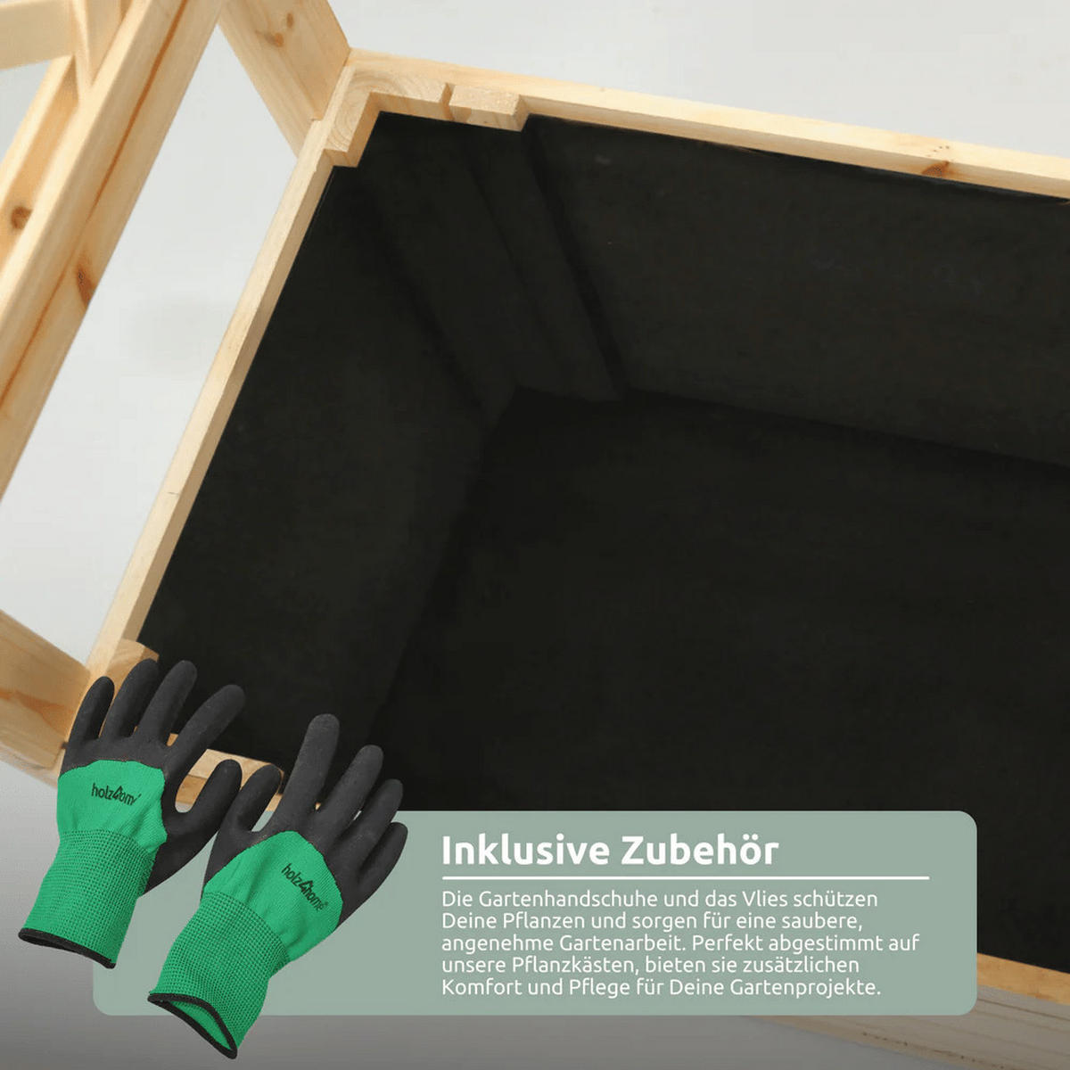 HOCHBEET mit Rankgitter THAO Inkl. Vlies 58cm Breit - Braun, Holz (58/103/34.5cm) - DELUKE