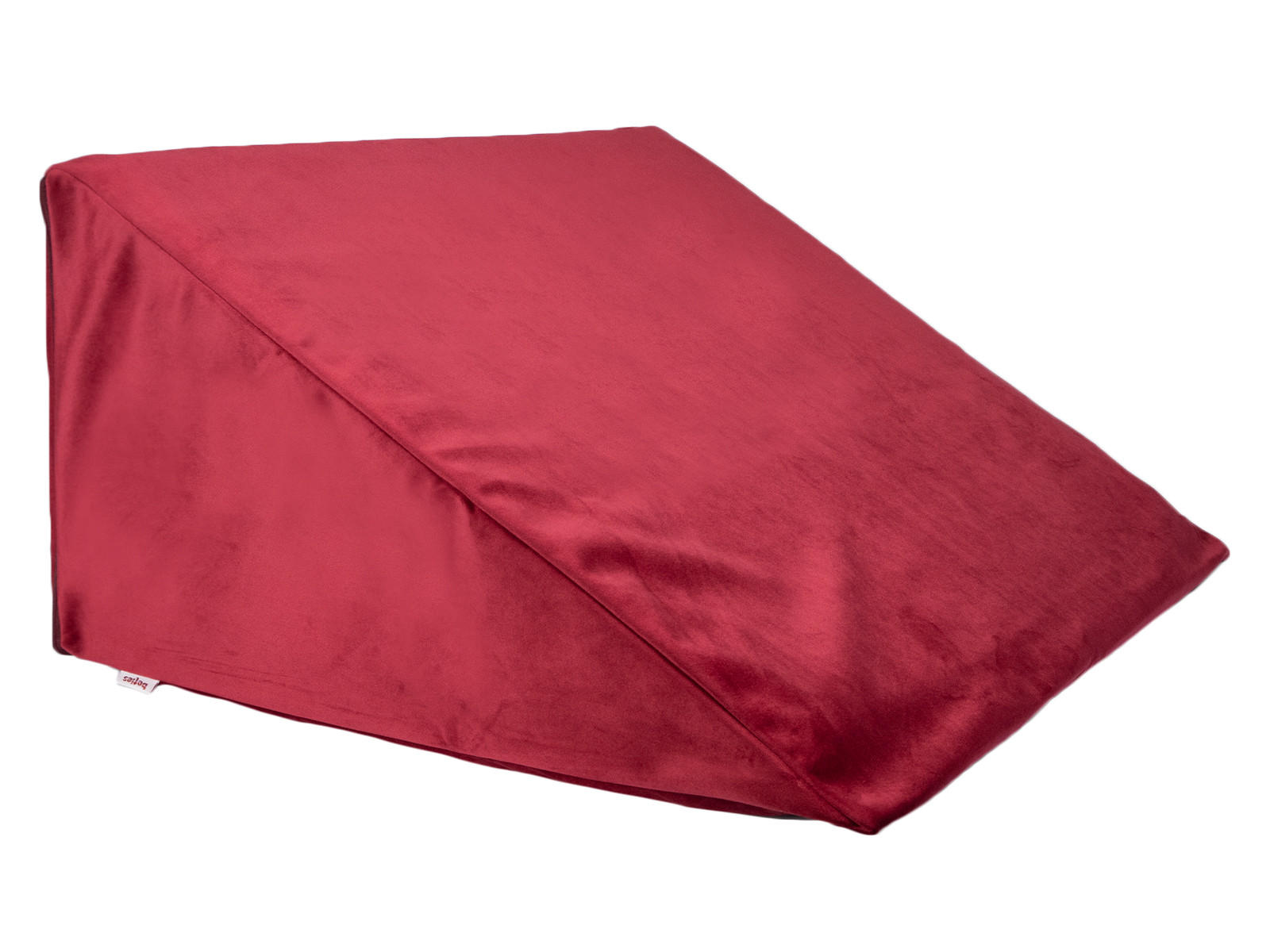 KEILKISSENHÜLLE Samt&Sonders karmin-rot 62/49/30 cm - Rot, Textil (49/62cm) - beties Heimtextil