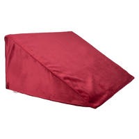 KEILKISSENHÜLLE Samt&Sonders karmin-rot 62/49/30 cm - Rot, Textil (49/62cm) - beties Heimtextil