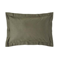 KISSENBEZUG Leinen mit Stehsaum - Olivgrün, Textil (48/74cm) - Homescapes