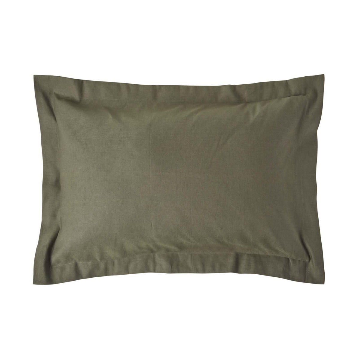 KISSENBEZUG Leinen mit Stehsaum - Olivgrün, Textil (48/74cm) - Homescapes