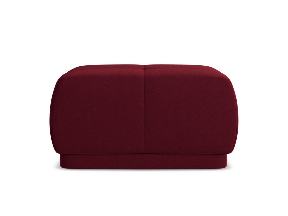 POUF Samt Stoff Rot - Bordeaux/Rot, Kunststoff/Textil (60/35/60cm) - Makamii