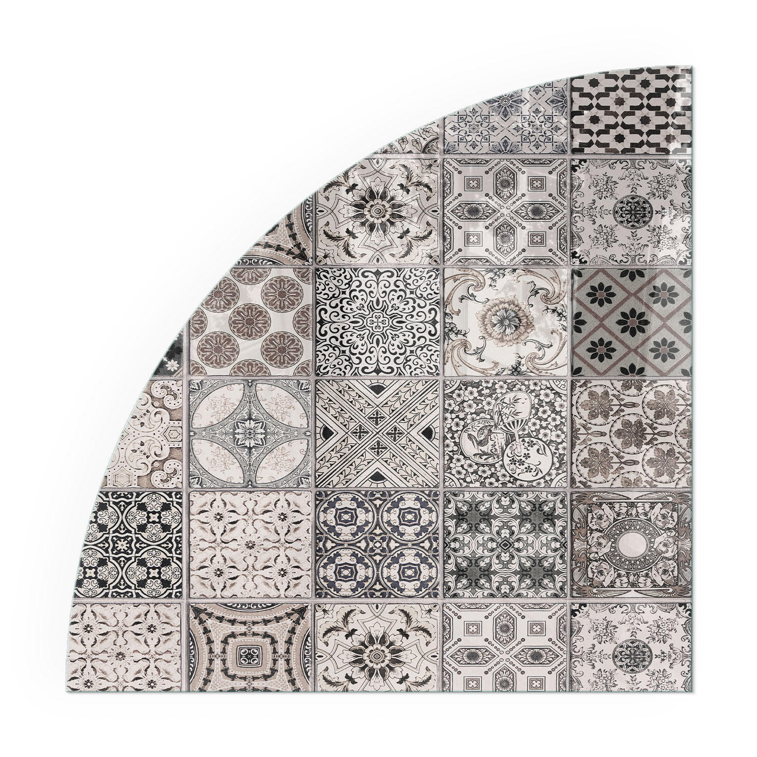 TULUP PODLOŽKA POD KRB 1/4 100x100 cm - Dekorativní vzor dlaždic