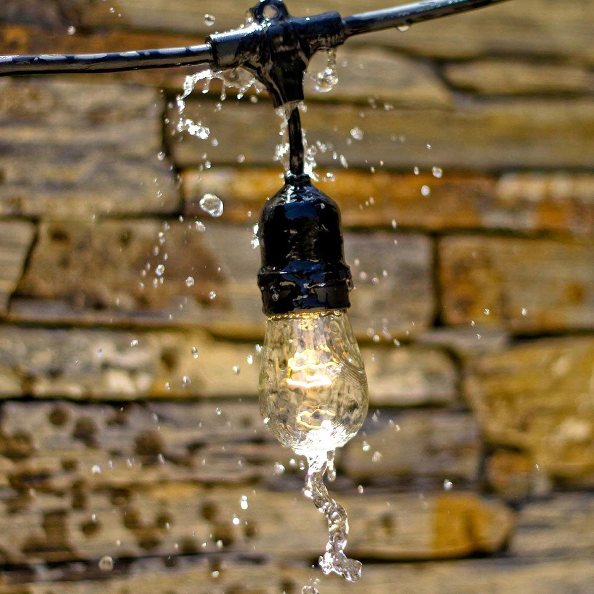 LICHTERKETTE MAFY schwarz - Schwarz, Kunststoff (600cm) - Lumisky