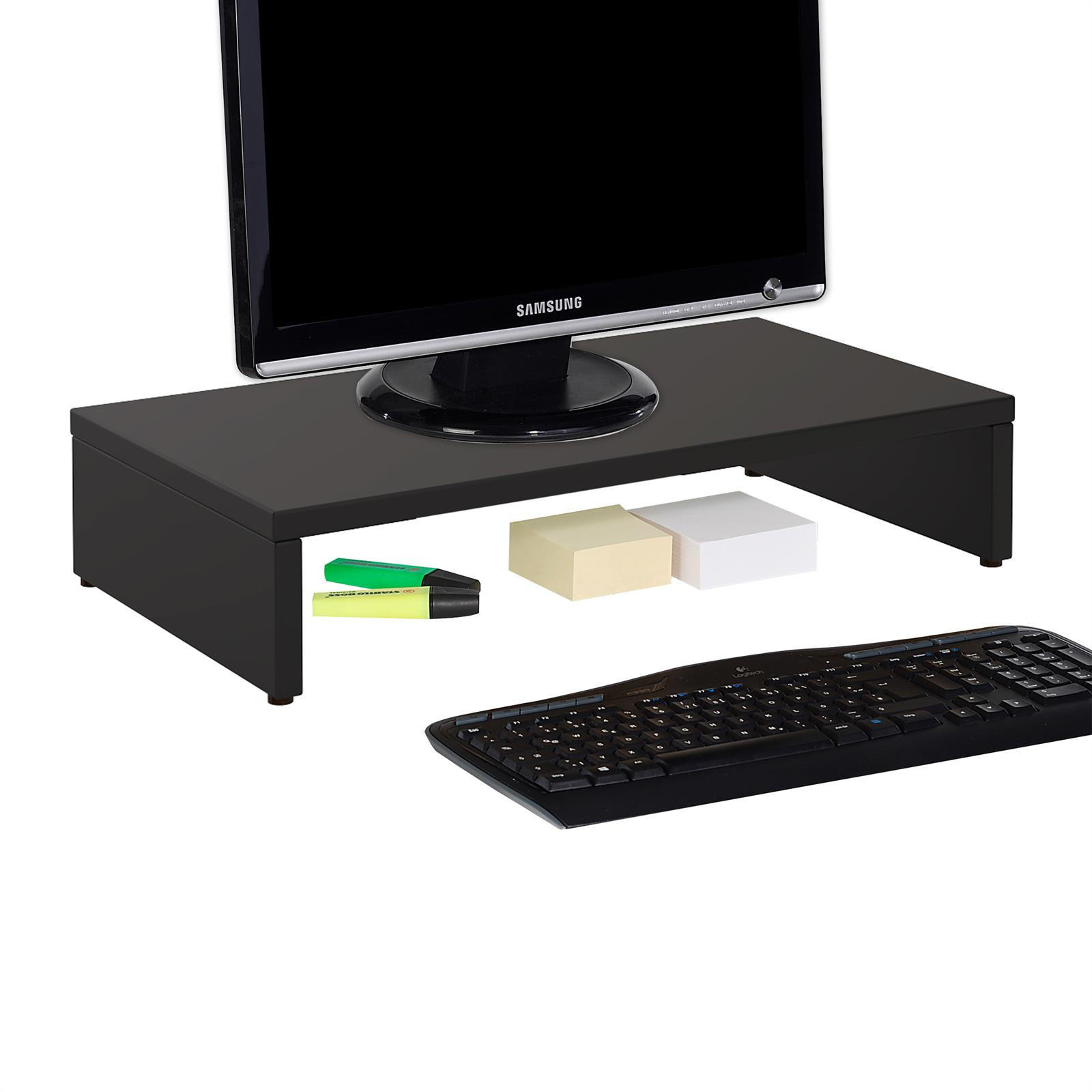 MONITORSTÄNDER MONITOR - Schwarz, Holzwerkstoff (27/50/10cm) - CARO-Möbel
