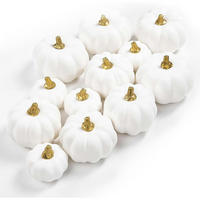 DEKO-KÜRBIS 12-teiliges Set Weiß - Weiß, Kunststoff (8.8cm)