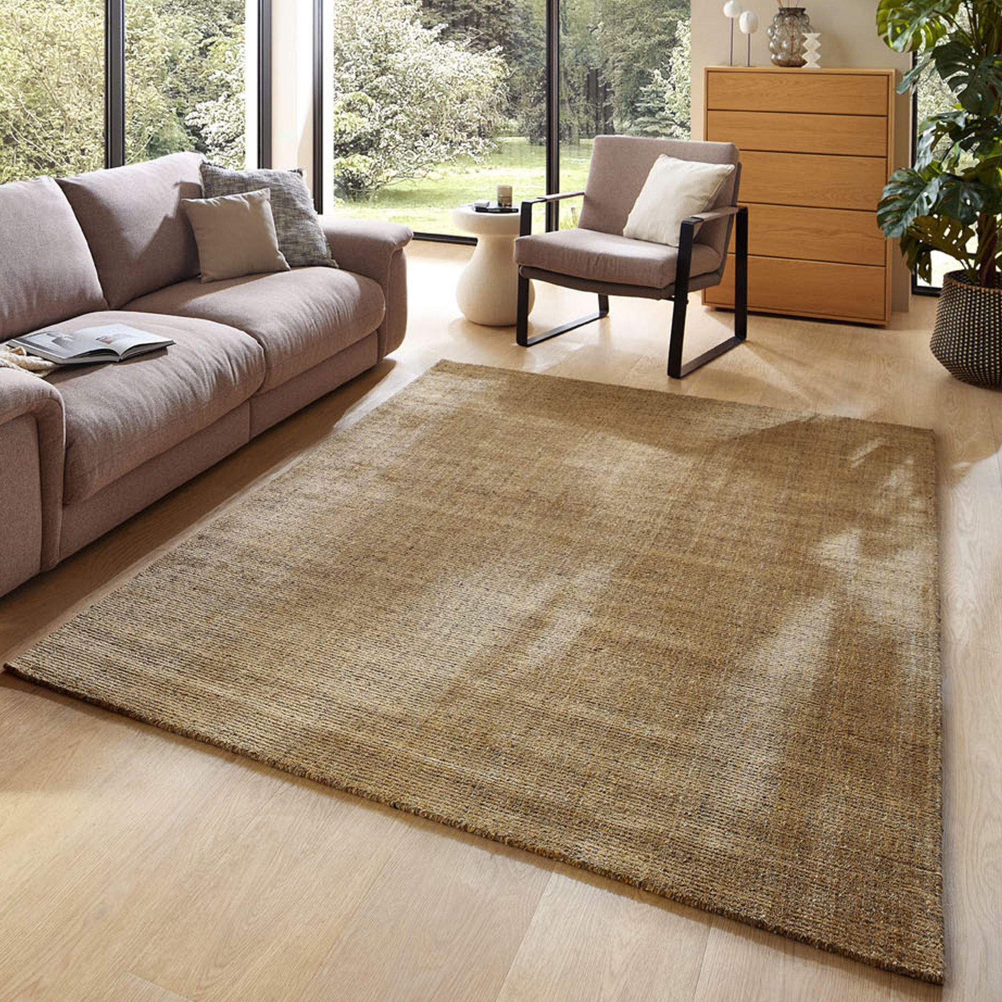 HANDWEBTEPPICH Venus 170x240 cm - Goldfarben, Textil (170/240cm) - THEKO