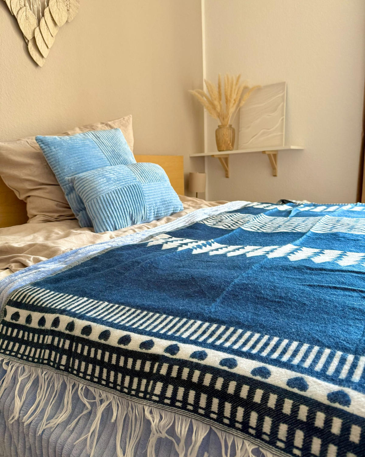 DEKA Modrá Tarlay 130/170 cm - modrá, textil (130/170cm) - Beliani