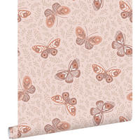 TAPETE Schmetterlinge 50 x 900 cm - Pink, Papier (50/0.1cm) - ESTAhome