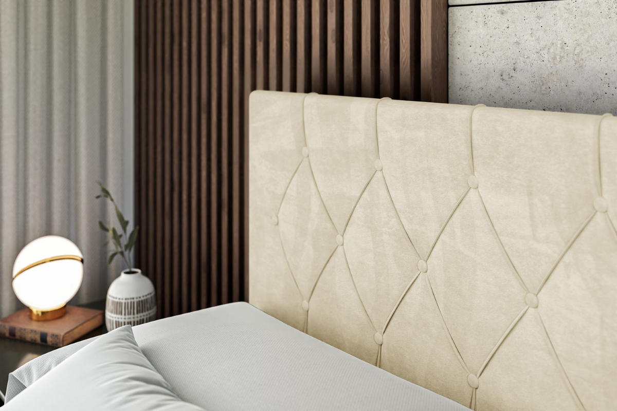 BOXBETT VELANTO-Z - 160 x 200 - H3 - Beige - Beige, Holzwerkstoff (160/200cm) - ALTDECOR