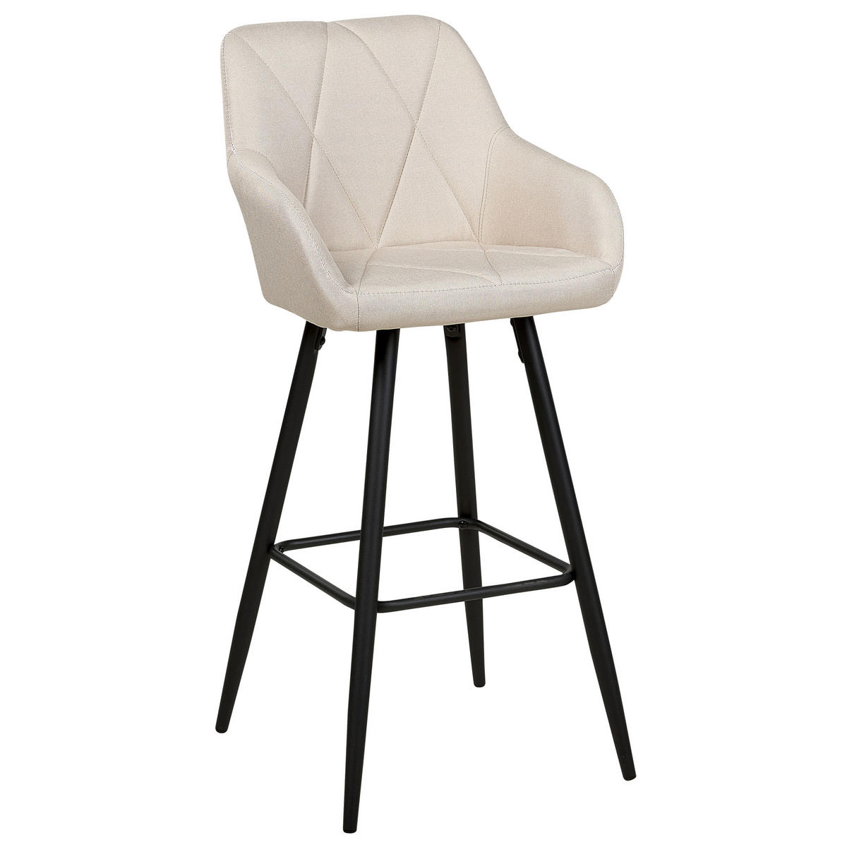 BARSTUHL 2er-Set Polsterbezug Beige Darien - Beige, Textil/Metall (47/104/47cm) - Beliani