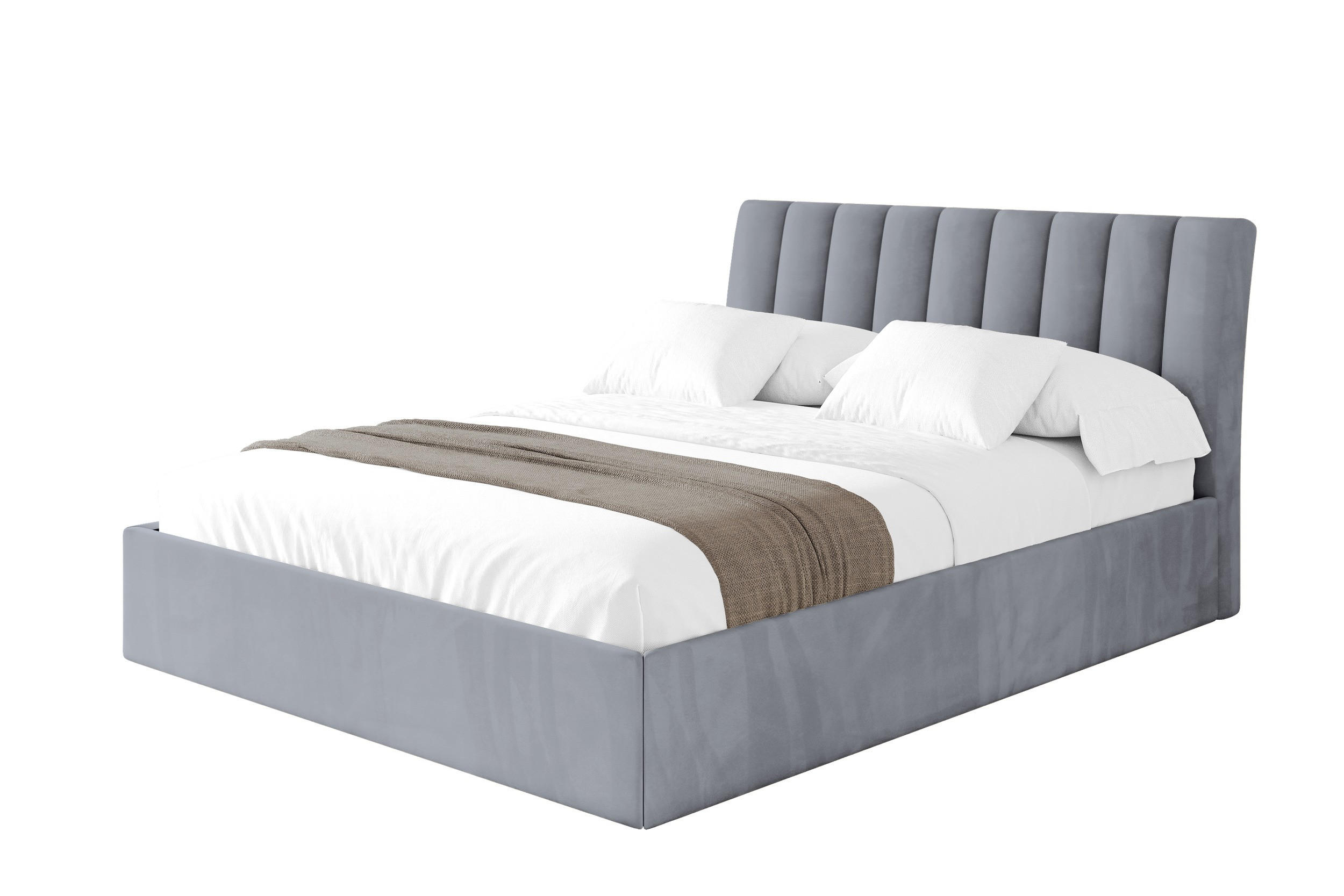 Altdecor Polsterbett Grau 180x200 cm