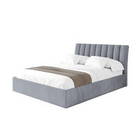 POLSTERBETT mit Bettkasten und Lattenrost, Boxbett ohne Matratze - ILAN 180x200 Grau - Grau, Holzwerkstoff/Textil (180/200cm) - ALTDECOR