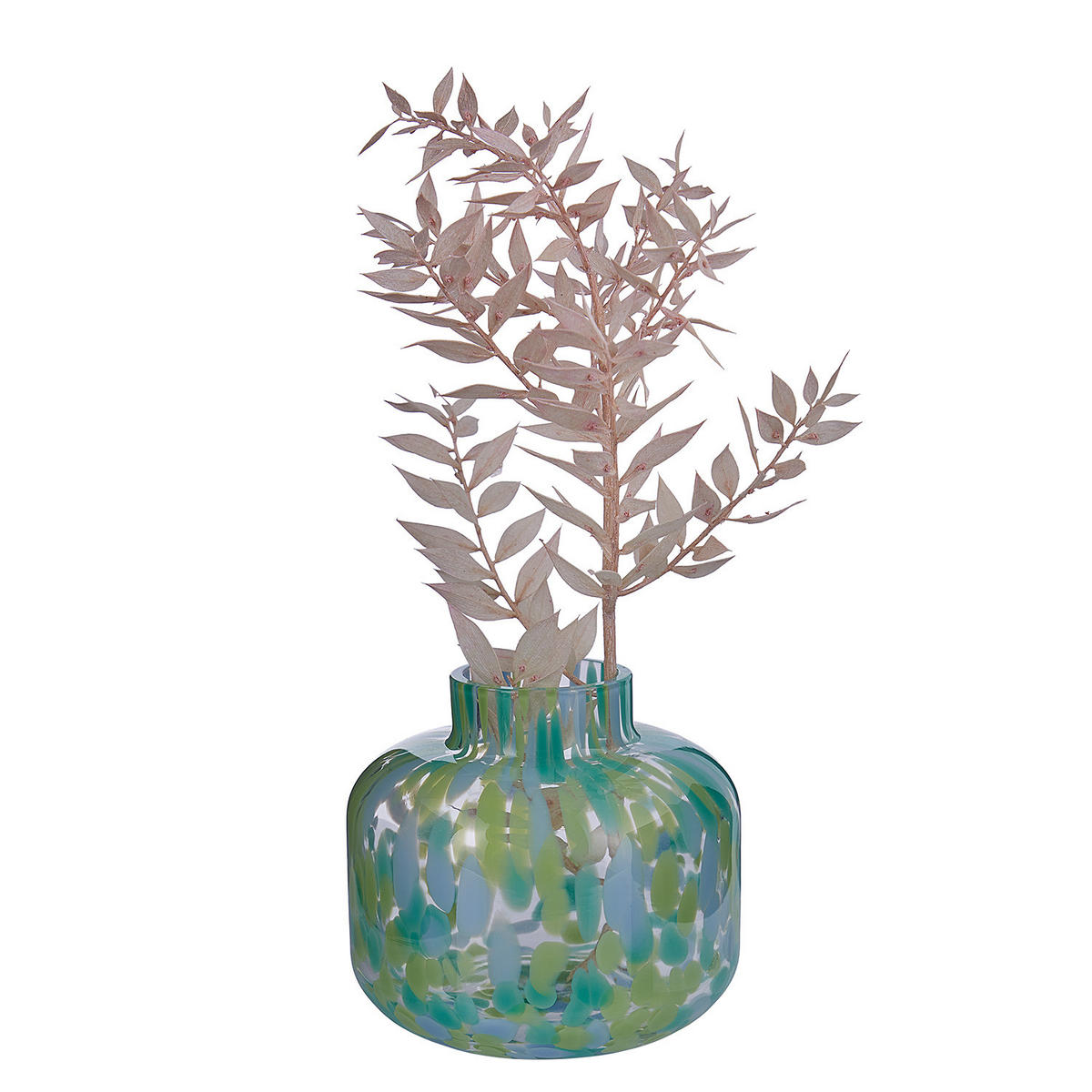 MINI-VASE Confetti - Grün, Glas (9cm) - Butlers