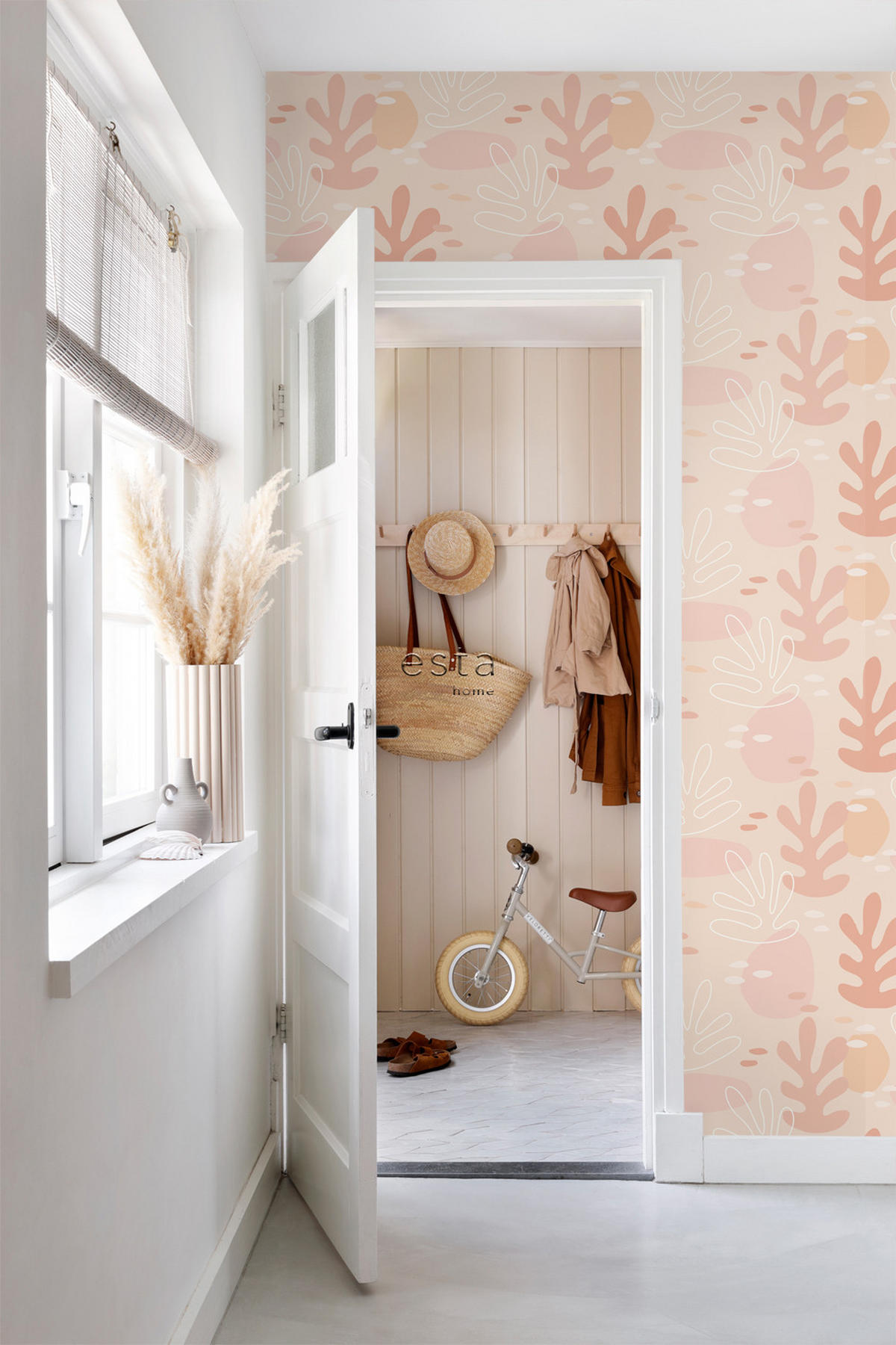 TAPETE Koralle 50 x 900 cm - Pink, Papier (50/0.1cm) - ESTAhome