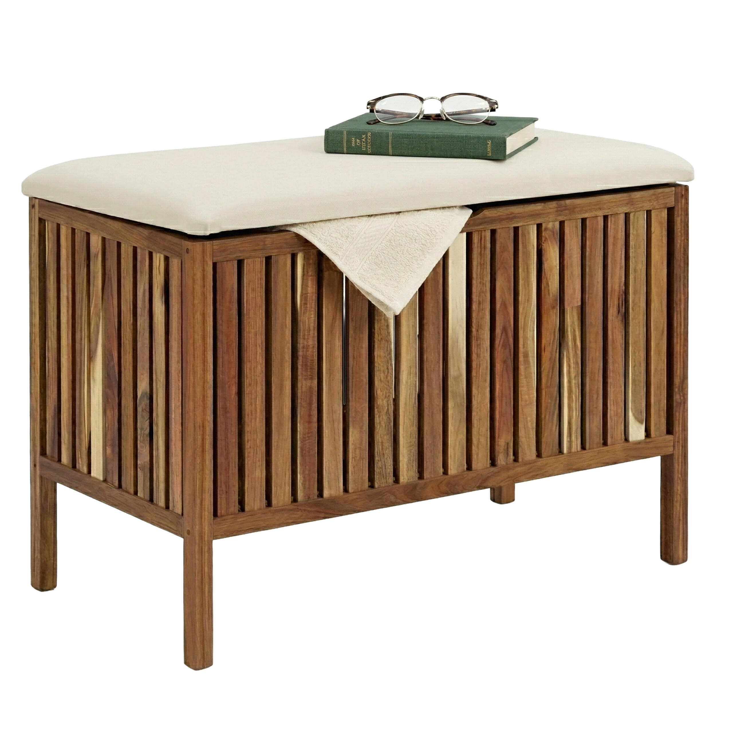 WÄSCHETRUHE - Multicolor, Holz/Holzwerkstoff (78/56/39cm) - Relaxdays