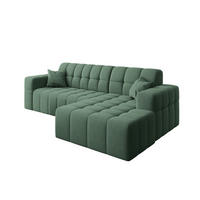 ECKSOFA L-förmiges Nimes Velours Stoff Grün Rechts - Grün, Holz/Kunststoff (265/168cm) - Kaiser Möbel