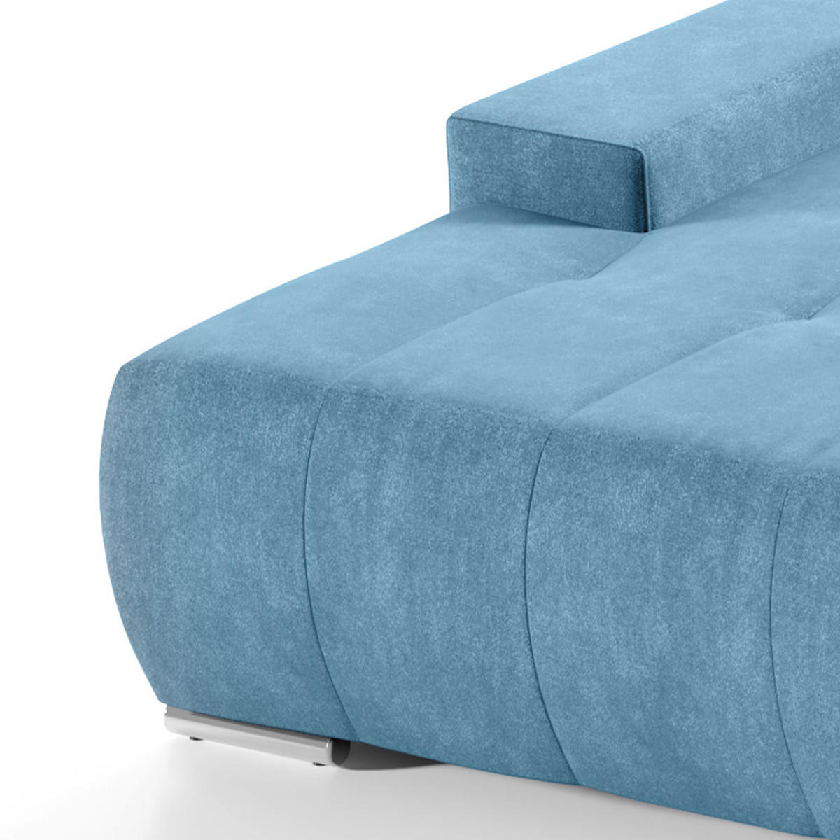 ECKSOFA Jonas 4 Sitzplätze Blau - Blau, Holzwerkstoff (265/185cm) - Petits-meubles