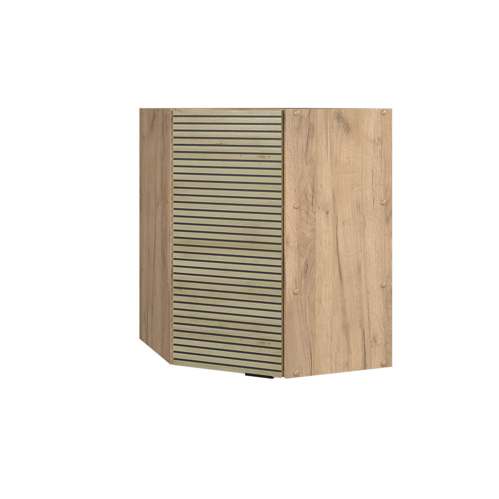 HÖRNHÄNGANDE SKÅP Fame-Line Ekpanel 57 cm Ekfärgad, Honungsek 72/57/34.1 cm