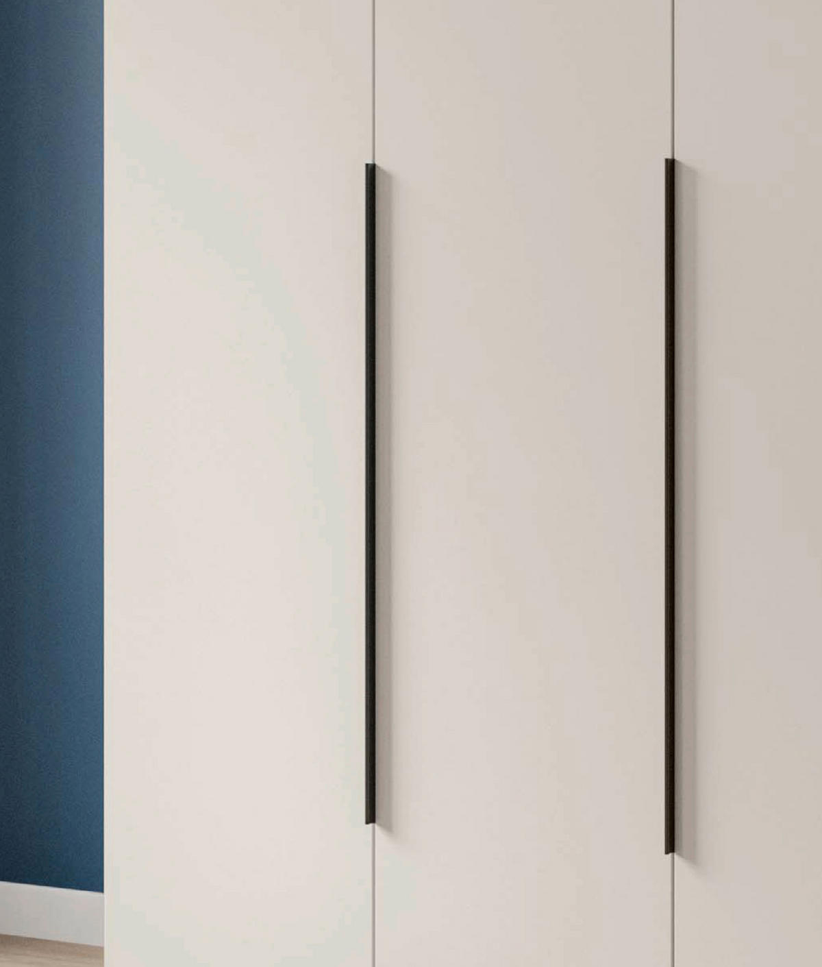 KLEIDERSCHRANK kaschmir 120 x 181 cm, Drehtürenschrank 3-türig - Kaschmir/Schwarz, Holzwerkstoff/Kunststoff (120/181/52cm) - Inn.Furn