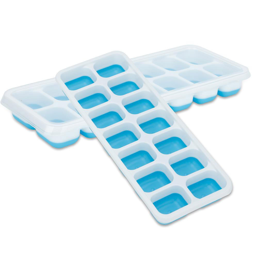 EISWÜRFELFORM 4er Set - Blau, Kunststoff (9.9/2.9/25.5cm) - Intirilife