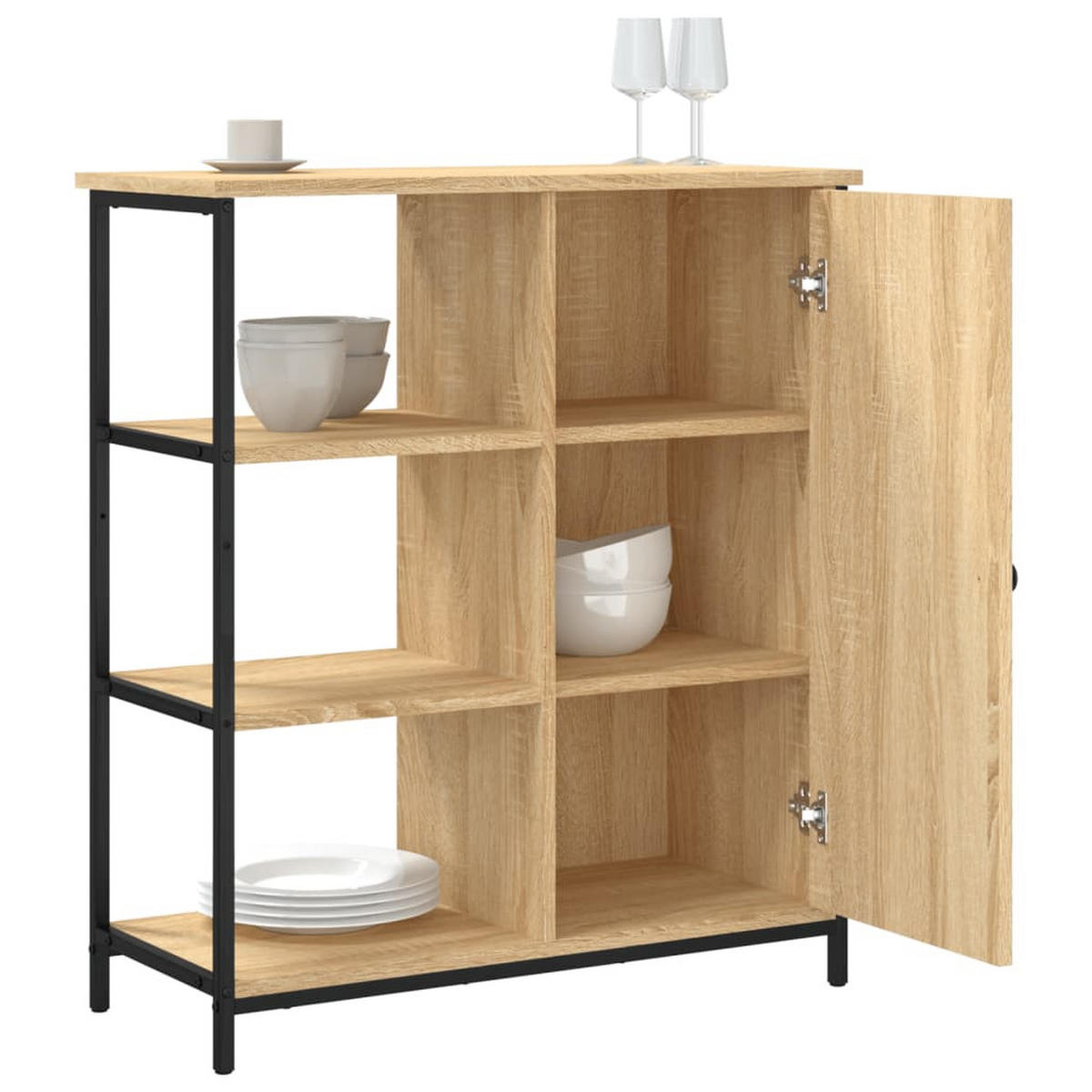 SIDEBOARD Sonoma-Eiche 70/30/80 Cm Holzwerkstoff - Braun, Holzwerkstoff (70/80/30cm) - vidaXL