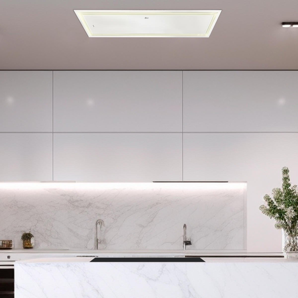 DUNSTABZUGSHAUBE GCH 974 WH 90 Diamond 90 cm Weiß - Weiß, Metall (90/32/30cm) - Gurari