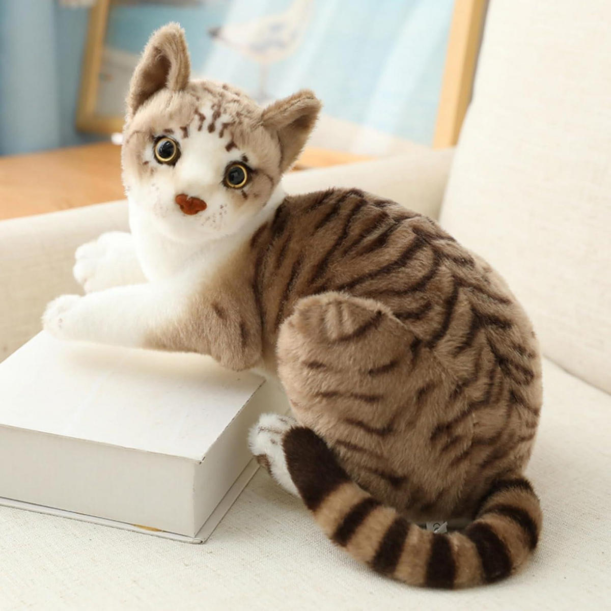 PLÜSCHTIER Katze Siamkatze 26 cm - Braun, Textil (10/15cm)