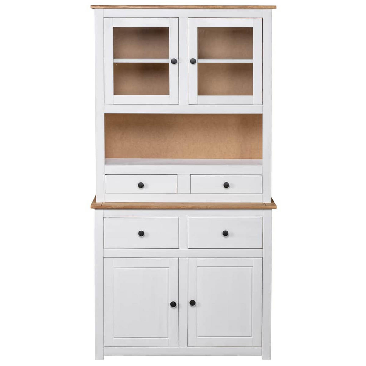 HIGHBOARD Weiss 93/40,5/180 Cm Kiefernholz Panama - Weiß, Holz (40.5/180/93cm) - vidaXL
