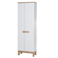 HOCHSCHRANK Solna-56 - Weiß, Holzwerkstoff (60/187/33cm) - Lomado