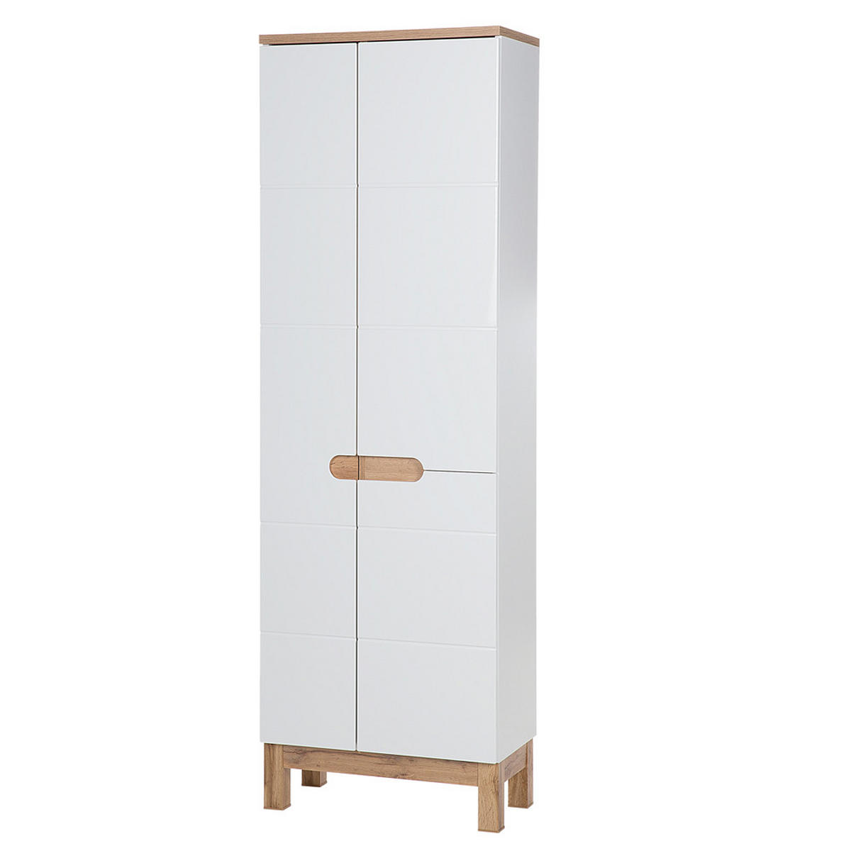 HOCHSCHRANK Solna-56 - Weiß, Holzwerkstoff (60/187/33cm) - Lomado