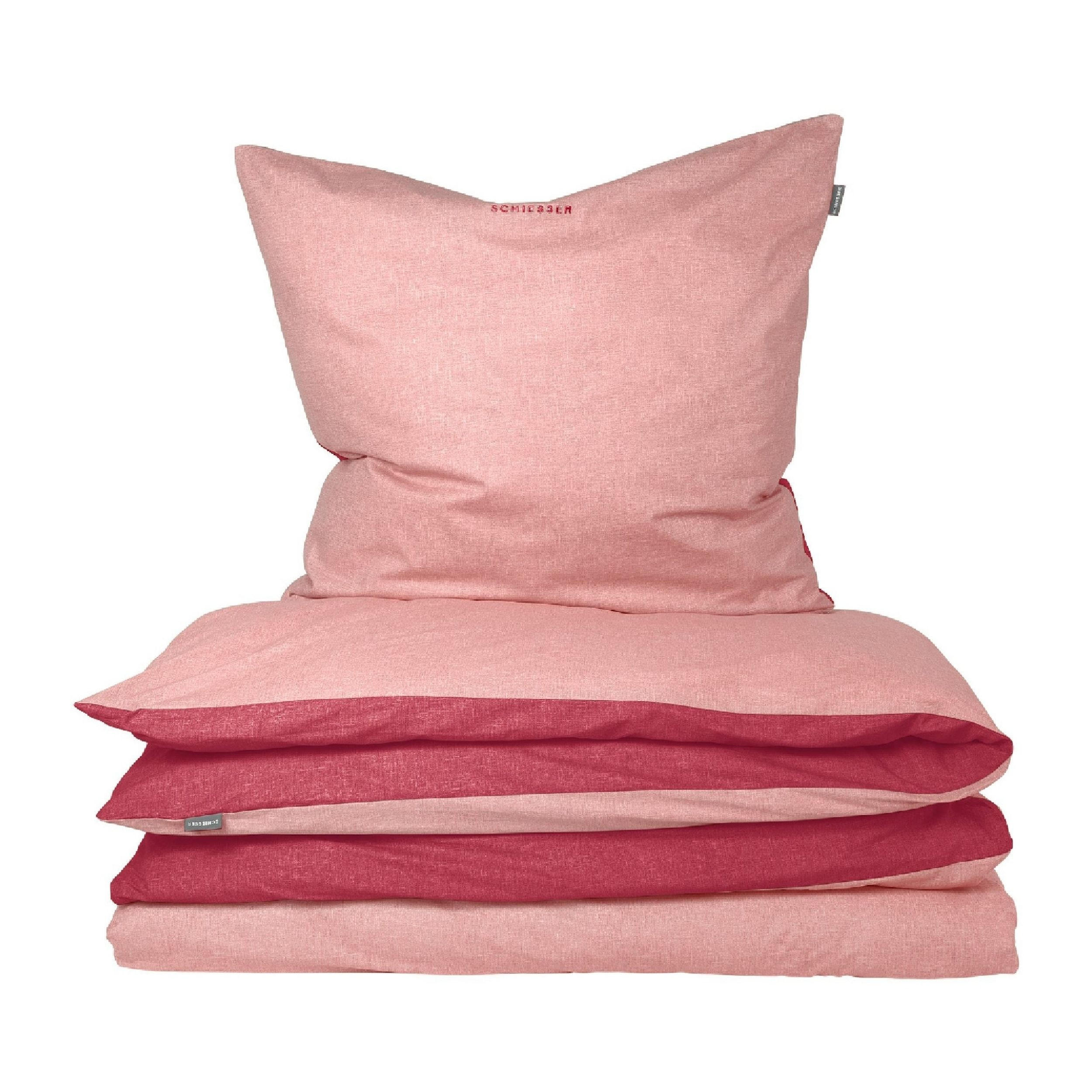 BETTWÄSCHESET Doubleface - Renforcé - 2-teilig - 155 x 220 cm - Rosa - Rosa, Textil (155/220cm) - SCHIESSER