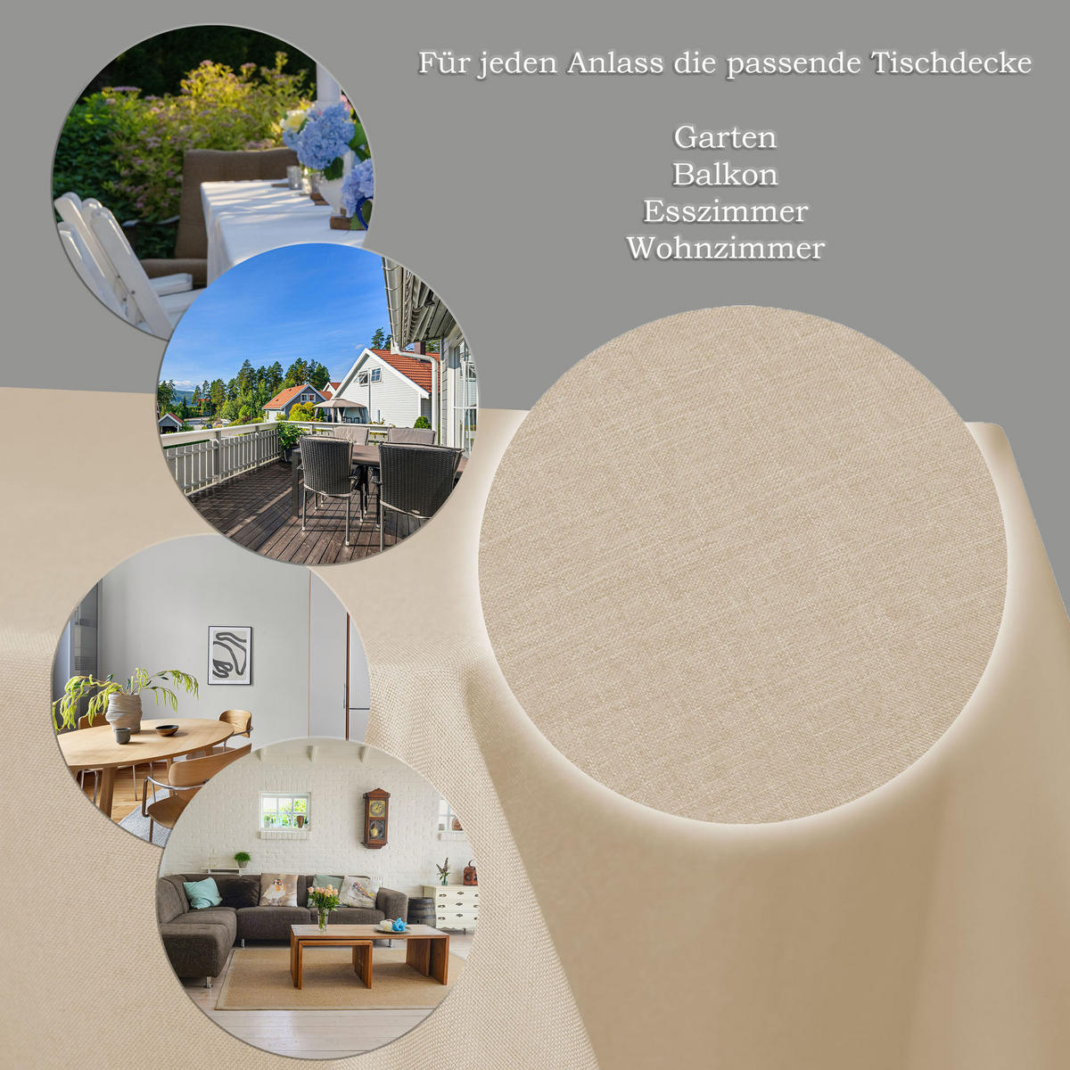 TISCHDECKE Leinenoptik 90/90 cm eckig altrosa - Altrosa, Kunststoff (90/90cm) - TiborTex