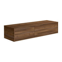 WASCHBECKENUNTERSCHRANK - 150cm x 47cm - Holzspan - naturfarben dunkel - ISAURE - Naturfarben, Holz (150/32/47cm) - Vente-Unique
