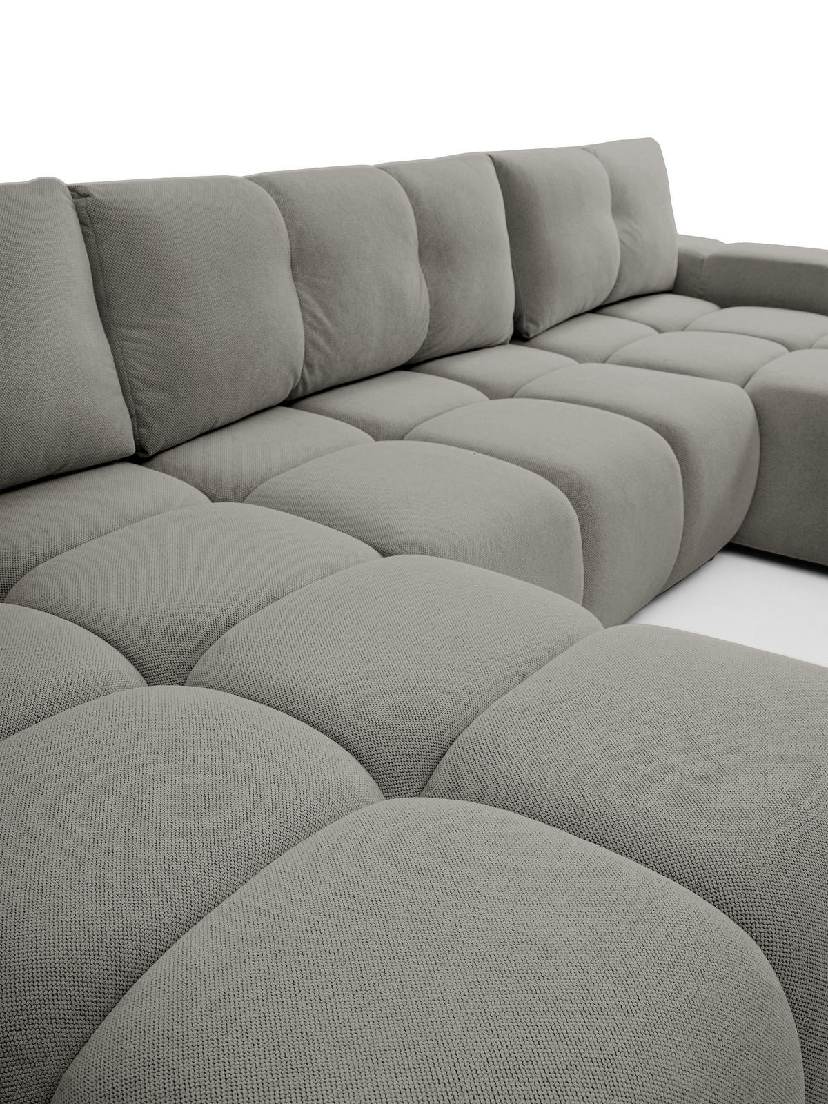 WOHNLANDSCHAFT Hosio Grau 359/177/88 cm mit Schlaffunktion - Schwarz/Grau, Kunststoff/Textil (359/88/177cm) - AX Living