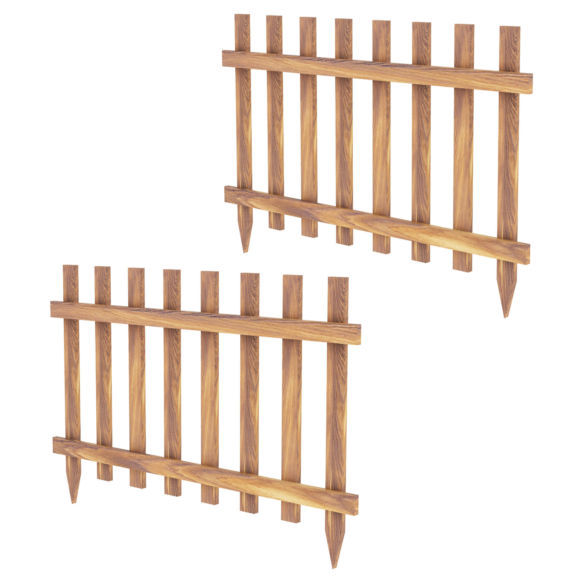 BEETEINFASSUNG-SET 2 TLG. Bindow - Naturfarben, Holz (100/75/3.5cm) - [en.casa]