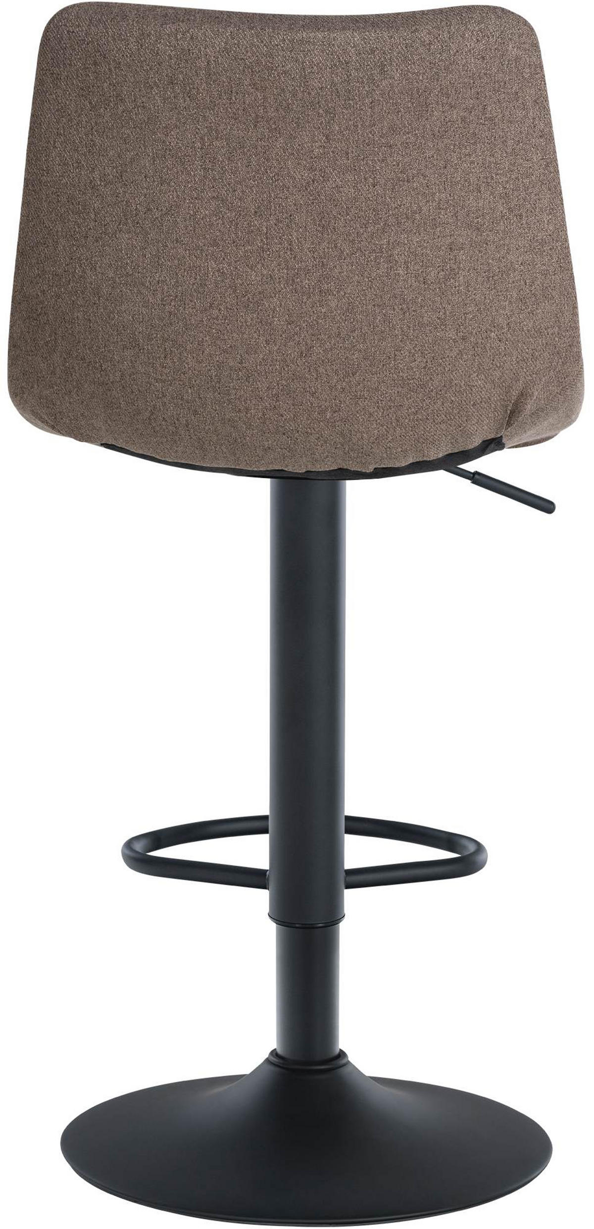 BARHOCKER James Stoff schwarz taupe - Schwarz/Grau, Textil/Metall (43/108.5/46.5cm) - TPFLiving
