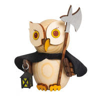 DEKOFIGUR Holzfigur Minieule Nachtwächter 7cm - Multicolor, Holz (5/7/5cm)