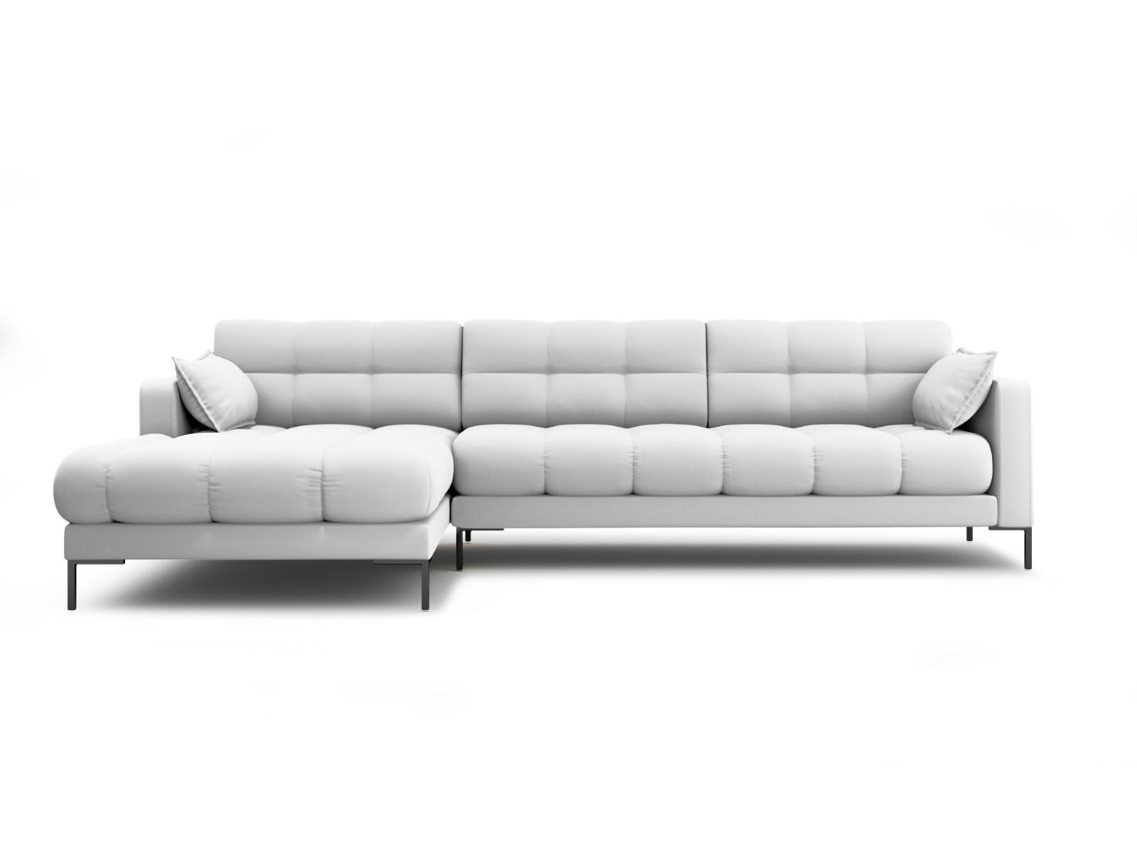 ECKSOFA links Mamaia aus strukturiertem Stoff hellgrau 5 Sitzplätze - Hellgrau, Textil (185/293cm) - Micadoni