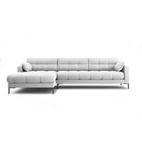 ECKSOFA links Mamaia aus strukturiertem Stoff hellgrau 5 Sitzplätze - Hellgrau, Textil (185/293cm) - Micadoni