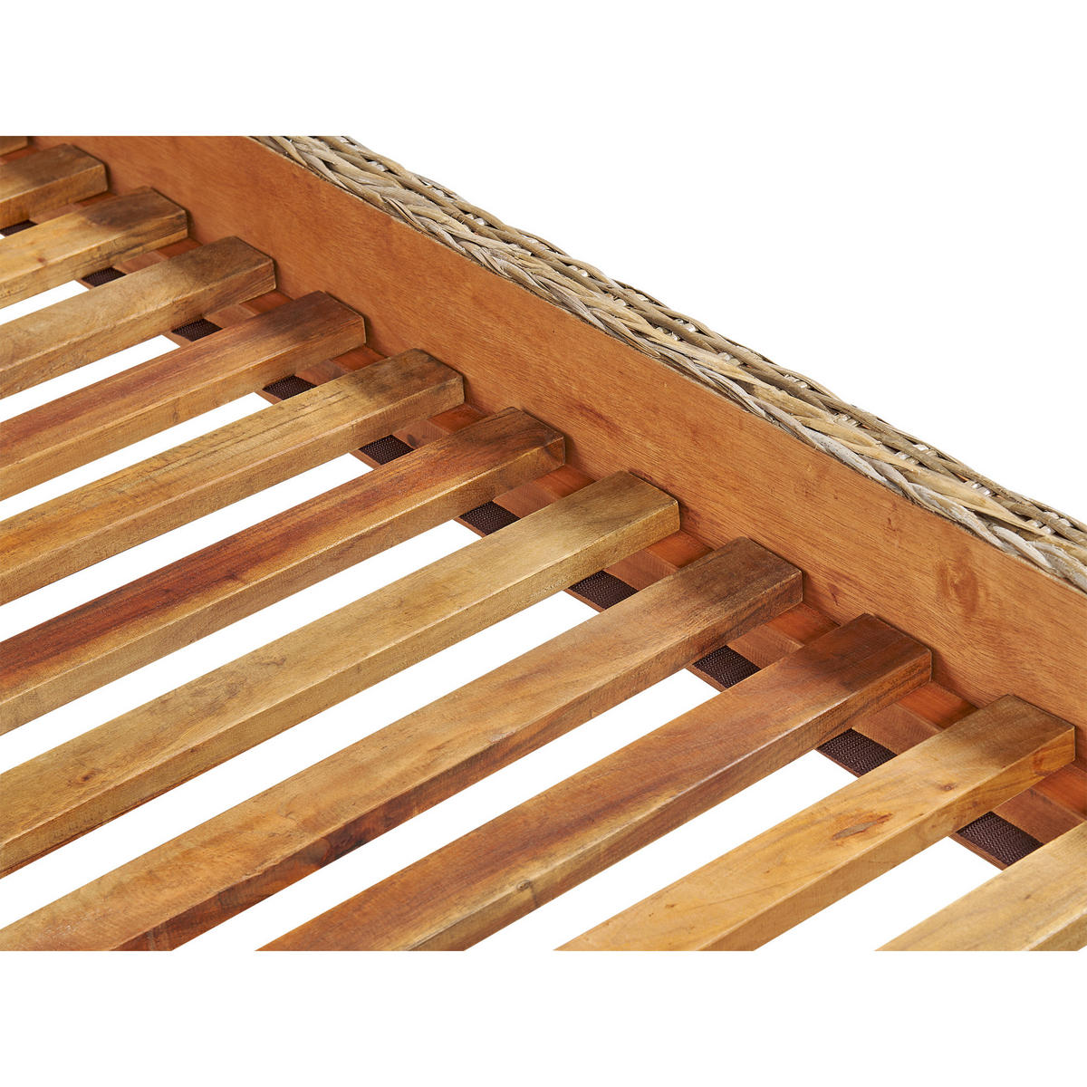 BETT mit Lattenrost 180/200 cm Rattan Naturfarben Salbris - Naturfarben, Naturmaterialen (180/200cm) - Beliani