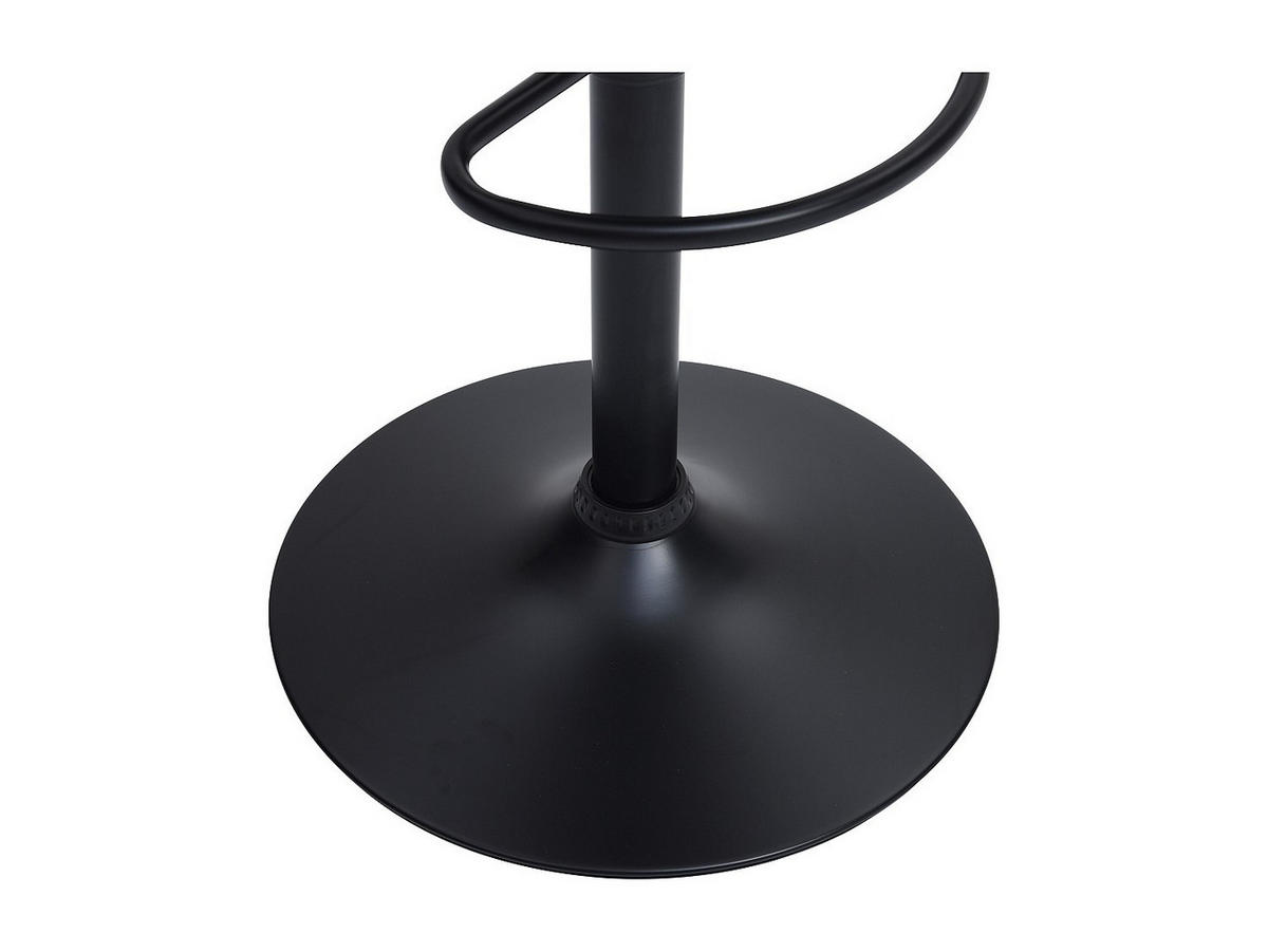 BARHOCKER 2er-Set höhenverstellbar - Cord & schwarzes Metall - Cremefarben - MASURIE - Creme, Textil (46/115/53.5cm) - Vente-Unique