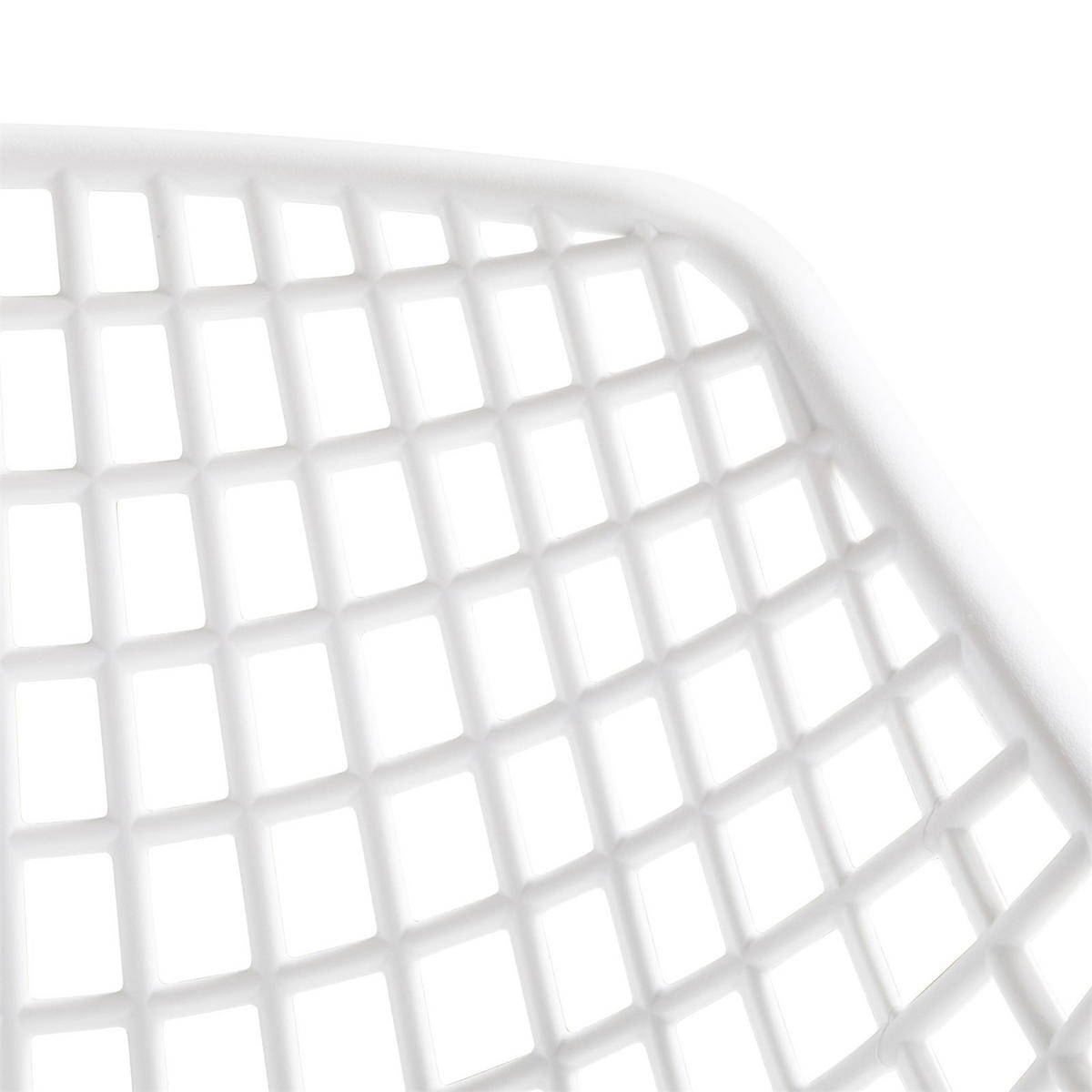 GARTENSTUHL LUCIA 4ER-SET - Weiß/Sonoma Eiche, Textil (58/85/55cm) - IDIMEX