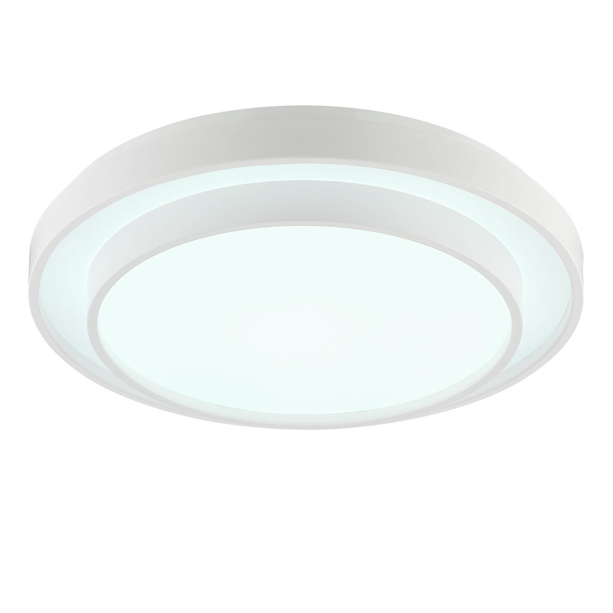 LED DECKENLEUCHTE Faruz Weiß 37,3/37,3/8,5 cm - Weiß, Metall (37.3/37.3/8.5cm) - Brilliant