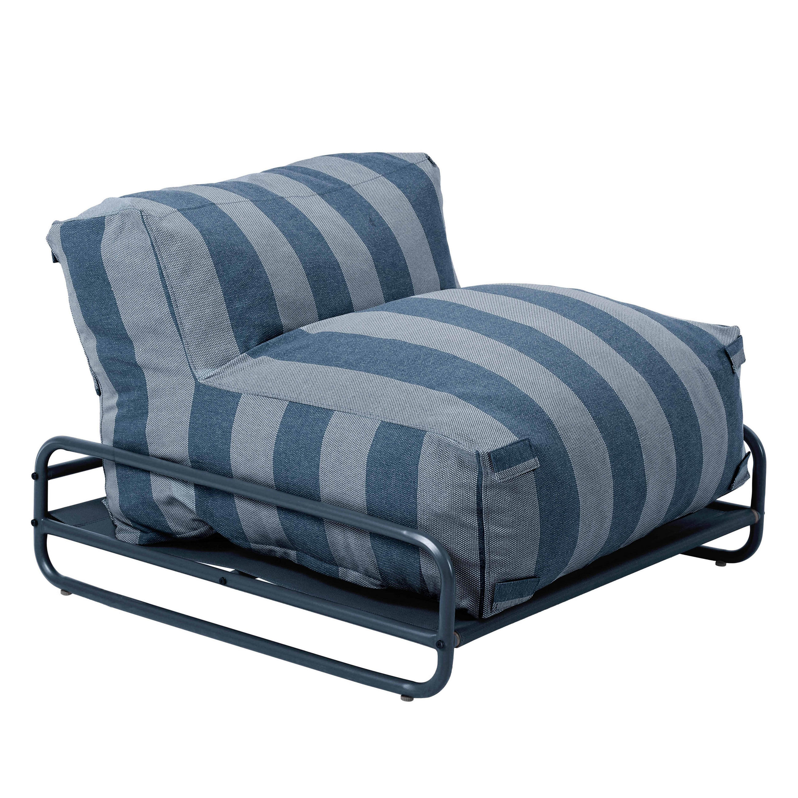 LOUNGESESSEL, pazifikblau - Blau, Textil (97/77/97cm) - Oviala