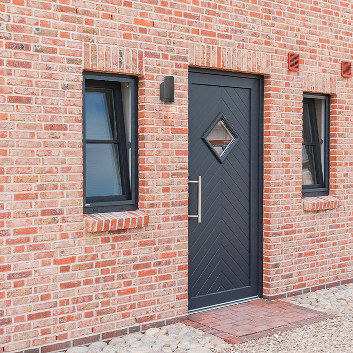 AUSSENLEUCHTE Ludowa - Anthrazit, Metall (10.2/6.5/16.4cm) - Paco Home